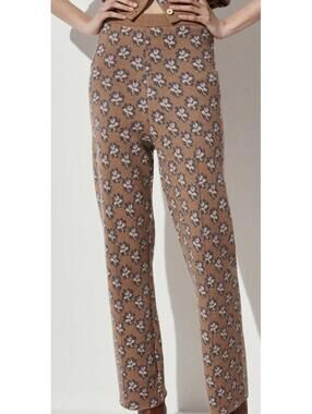 Rachel Comey Parado Camel Floral Knit Pants